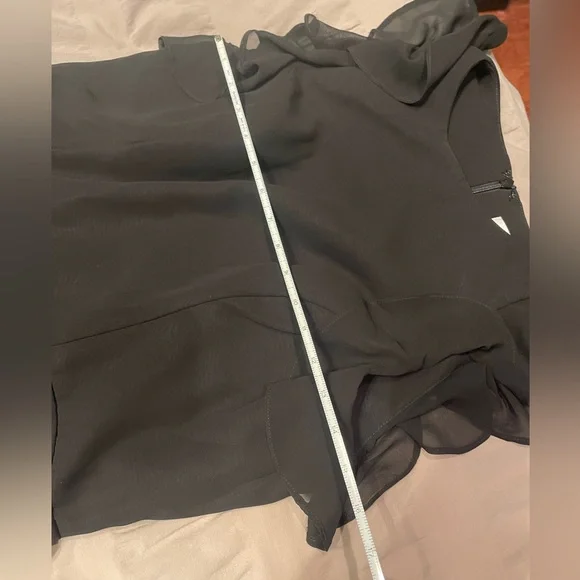 Hayley Paige Occasions black chiffon- 5863 - Picture 10 of 12